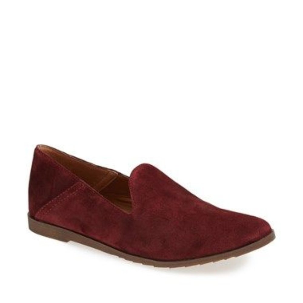 Franco Sarto Freeze Maroon Smoking Loafer Flat